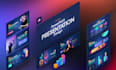 do futuristic powerpoint presentation design, pitch deck, keynote