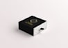 luxury eye lashes sticker label and packaging box design
