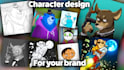design a custom cartoon character or mascot for your brand