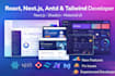 be your react, next js, antd, tailwind CSS, shadcn, material UI  developer