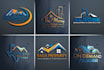 do real estate construction property management and home luxury logo