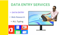 do perfect data entry, web research and data collection