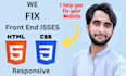 fix HTML, CSS and responsive issues