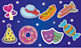 do custom flat and doodle stickers design