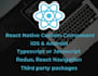create react native custom components and screens