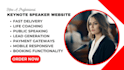 keynote speaker website, life coach, public speaker consulting website
