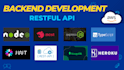 develop restful api in nodejs, expressjs, nestjs for backend