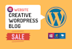 create responsive creative wordpress website design or blog