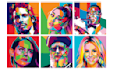 make a colorful pop art portrait wpap illustration