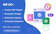 create wp plugins, elementor widgets, addons, extension