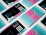do professional feminine glitter  business card, credit card
