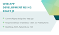 develop custom web app using react js
