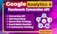 setup facebook meta pixel conversion API, ga4 ecommerce, ads conversion tracking