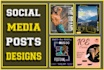 design premium social media adds, posts and template designs