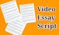 write a video essay script