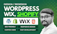 design wordpress, shopify, wix, and HTML5 website