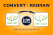 redraw recreate convert raster logo or image to vector ai eps svg psd pdf file