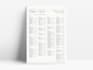 design a seating chart, timeline, and welcome sign