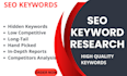 provide golden SEO keyword research and competitor analysis