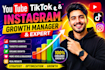 be your youtube, tiktok, and instagram growth manager and SEO expert