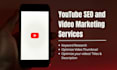 be your youtube SEO expert to rank your channel and videos