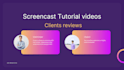 screencast video tutorial or a demo for your website or app