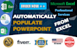 automatically populate power point template from excel