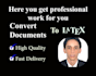 convert any document into professional latex code