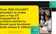 provide 150 chatgpt ai prompts to make you a top copywriter