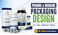 design medicine packaging box, pharma label, and supplement packaging
