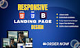 design modern html, css and bootstrap landing page