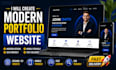 create a modern personal portfolio website, resume site, CV website