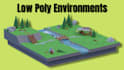 create a 3d low poly environment scene or nft