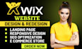 build wix ecommerce store, design or redesign wix website