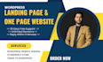design a modern wordpress landing page or one page website