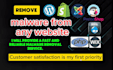 remove malware, shopify, wordpress, wix, prestashop, any website