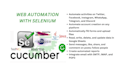 do web automation with selenium,java,testng,junit,maven,cucumber