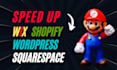 speed up shopify wordpress wix html php and duda website on google pagespeed