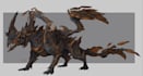 do creature or monster concept illustration for game, book or tabletop