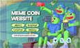 custom meme coin website crypto website with full illustration art
