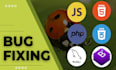 quick fix html5, css3, bootstrap5, php, javascript errors, bugs issues