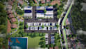 design your parking lot, parking area with 3d rendering