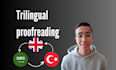 manually proofread your text in turkish, arabic and english