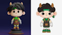 model simple 3d character from 2d to 3d in blender