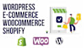 wordpress woo commerce store or shopify store