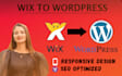 convert, clone, copy or migrate wix to wordpress website