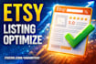 seo optimize your etsy titles and tags, rank listing set up ads traffic sales