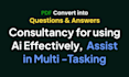 do ai consultancy, convert pdf into question n answer, assist with bots, chatgpt