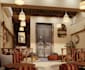 design a cozy rustic restaurant interior with 3d rendering
