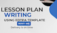create a lesson plan for any subject with edtpa templet
